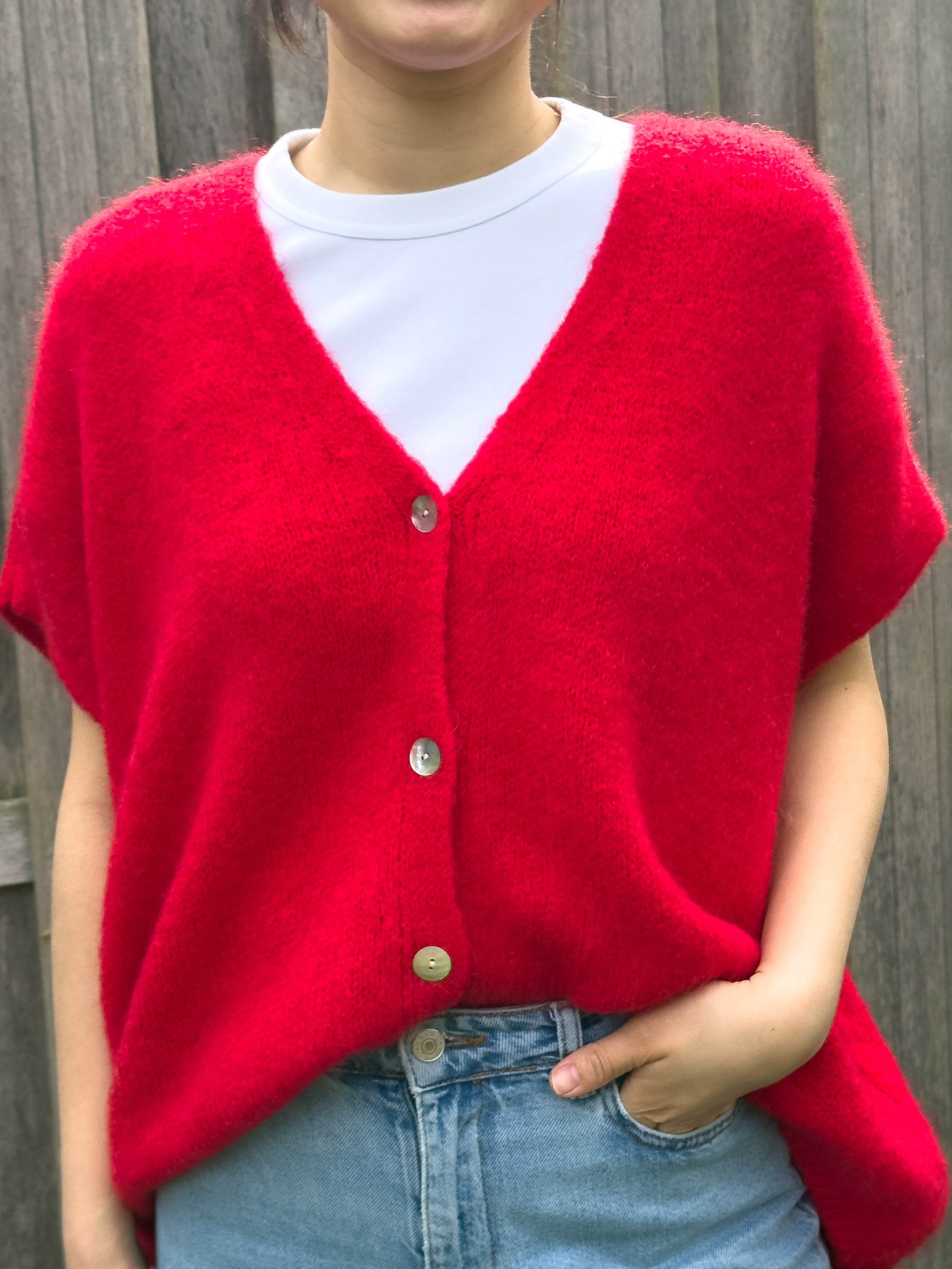 Cherry red Mohair