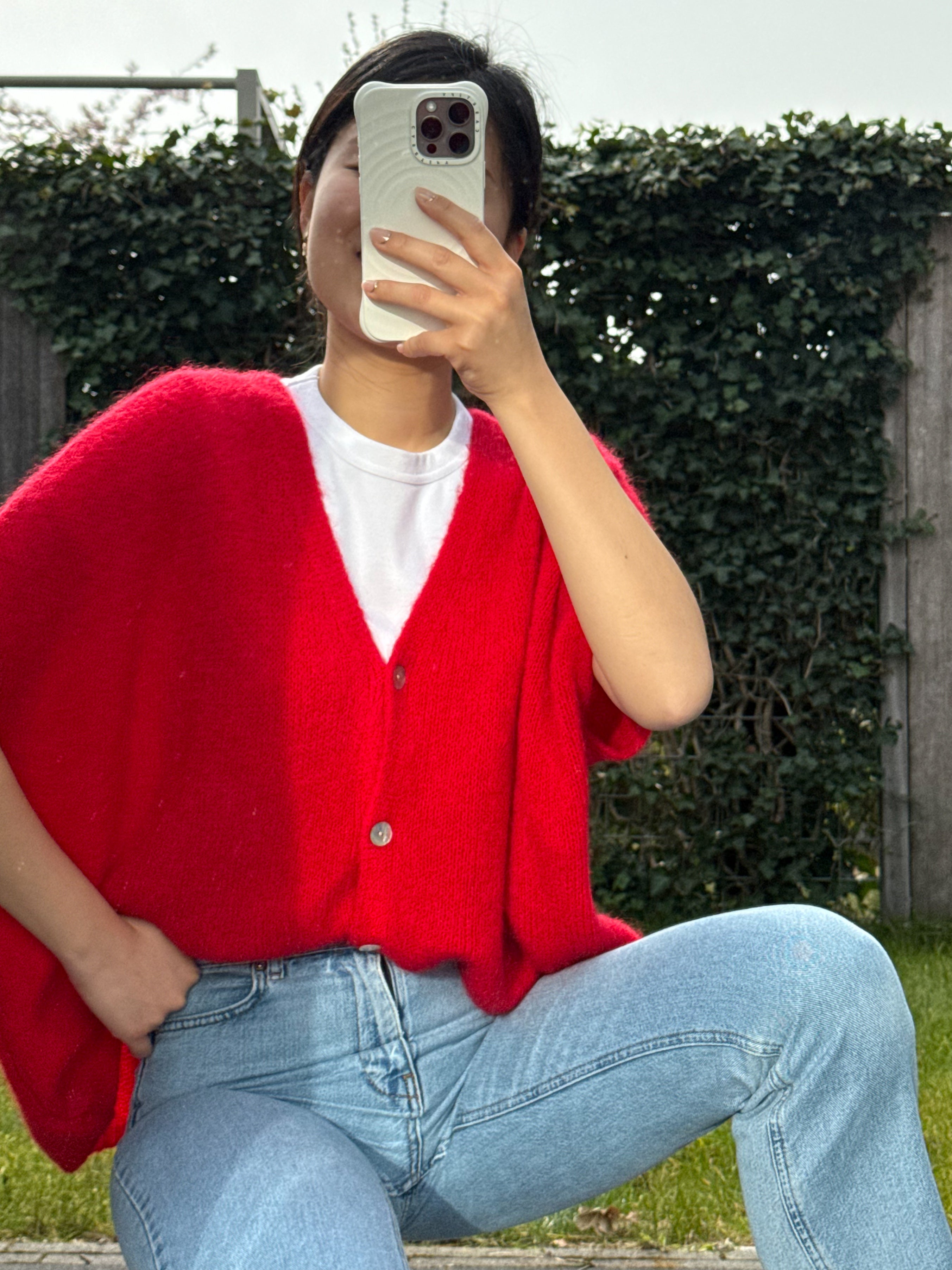 Cherry red Mohair